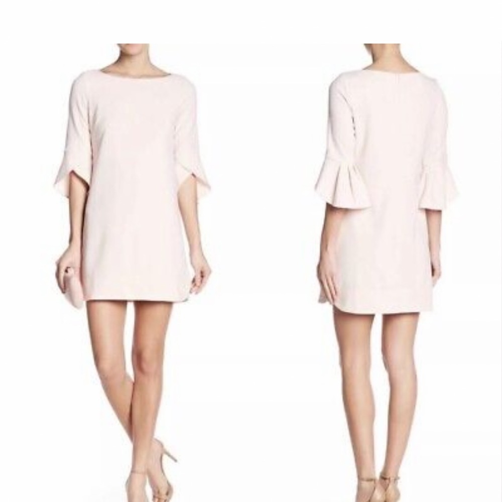 Vince Camuto Blush Dress Tulip Bell Sleeves Midi dress Size 6P